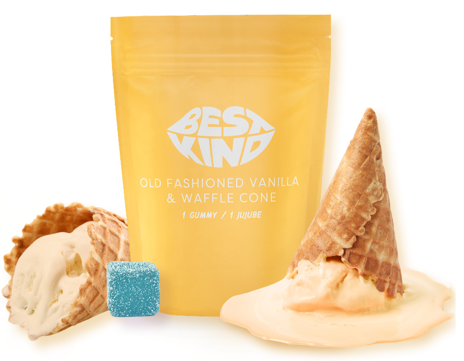 Old fashioned vanilla and waffle